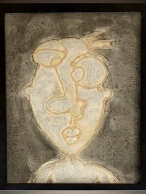 Original Modern Fine Art DAN SAYLES Painting Signed Framed ABSTRACT PORTRAITURE